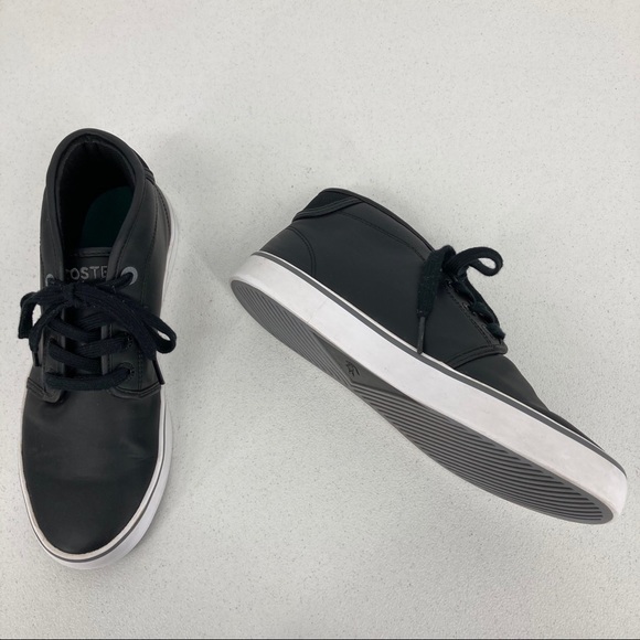 lacoste ampthill black leather